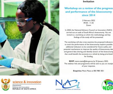 NACI'S VIRTUAL WORKSHOP ON THE PROGRESS AND PERFORMANCE OF THE BIOECONOMY STRATEGY SINCE ITS LAUNCH IN 2014