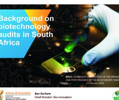 Background on biotechnology audits in South Africa_ Mr Ben Durham