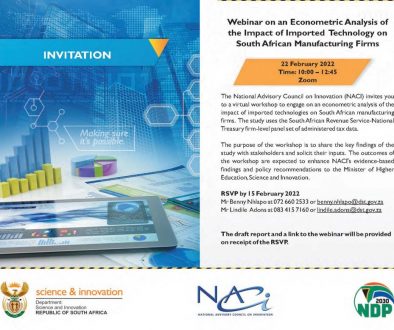 Invitation_Webinar on an Econometric Analysis of the Impact of Imported Technology on South African Manufacturing Firms