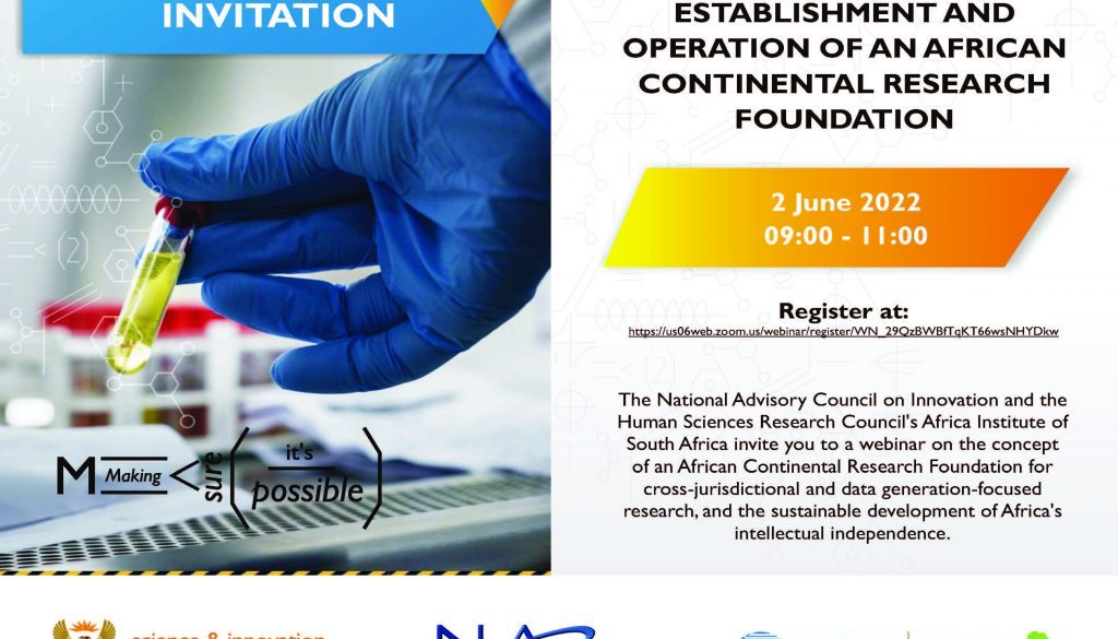 Invitation_Establishment and Operation of an African Continental Research Foundation